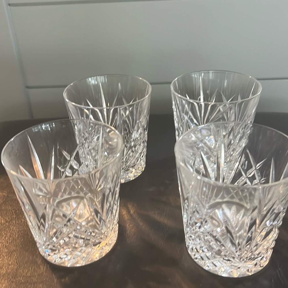 Cut crystal highball or whiskey glasses, like new